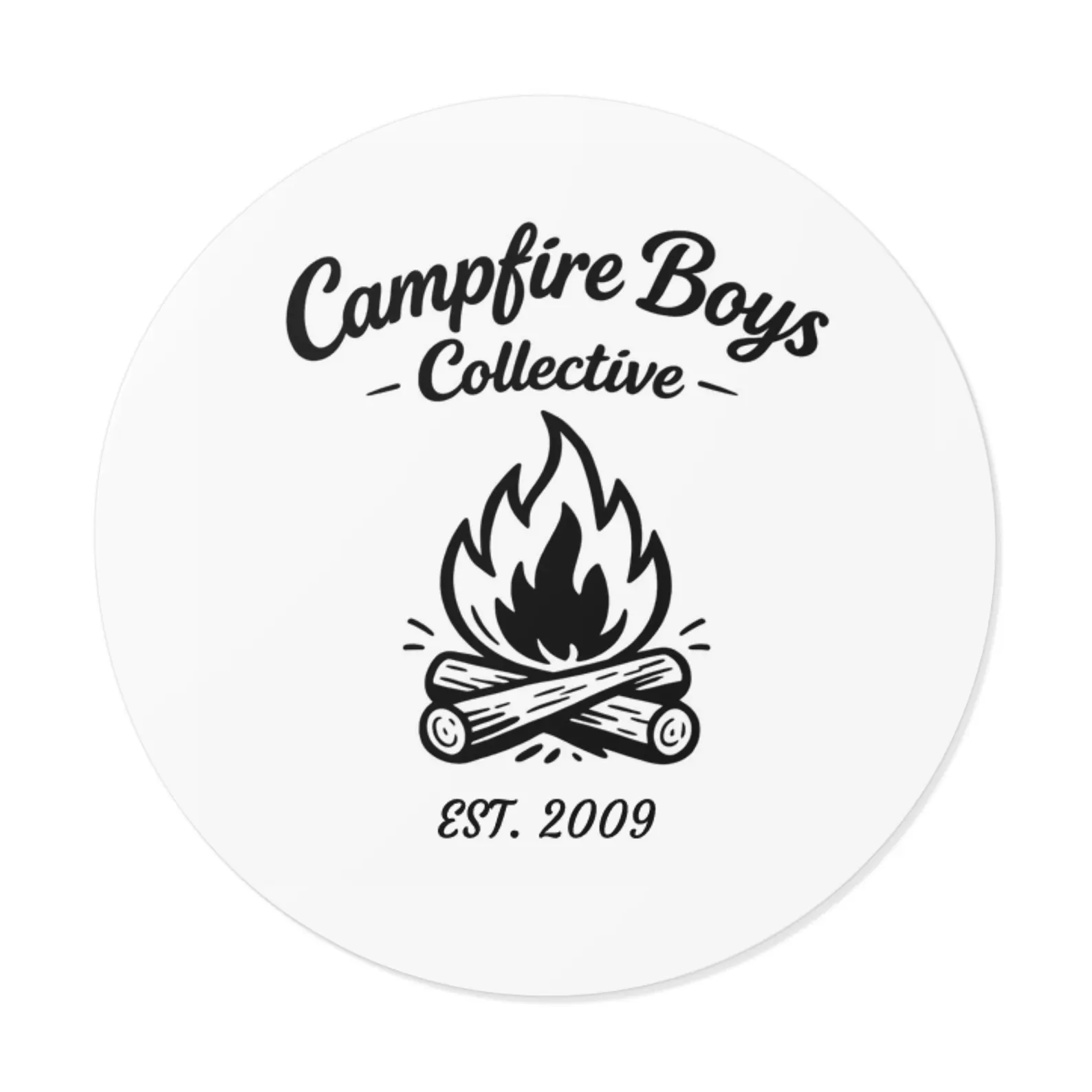Campfire Boys Collective sticker | Round Vinyl Sticker